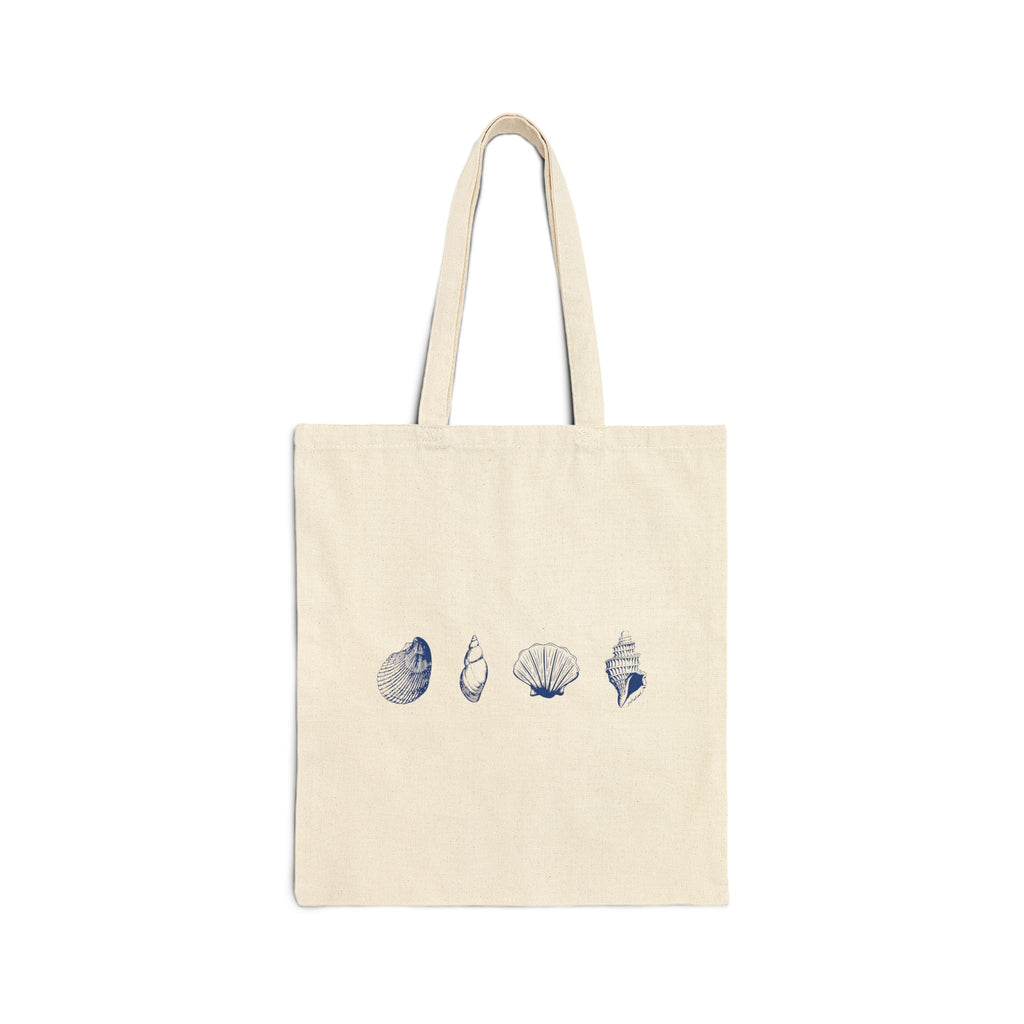 Beach Shells Tote Bag, Eco-Friendly, Cotton Canvas shoulder bag