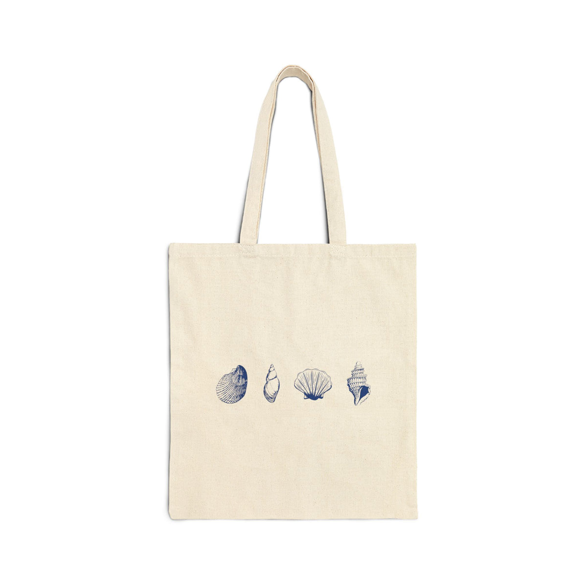 Beach Shells Tote Bag, Eco-Friendly, Cotton Canvas shoulder bag