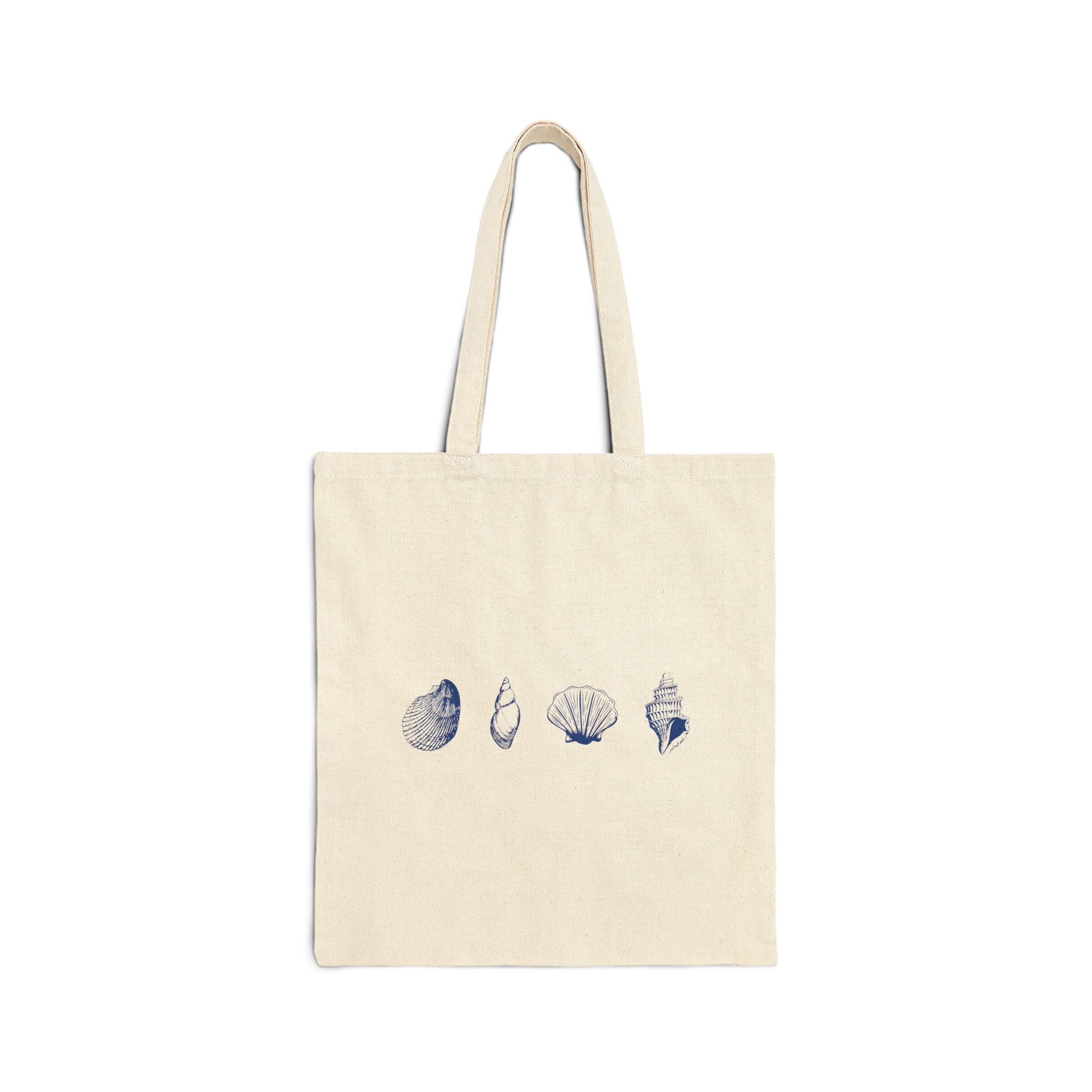 Beach Shells Tote Bag, Eco-Friendly, Cotton Canvas shoulder bag